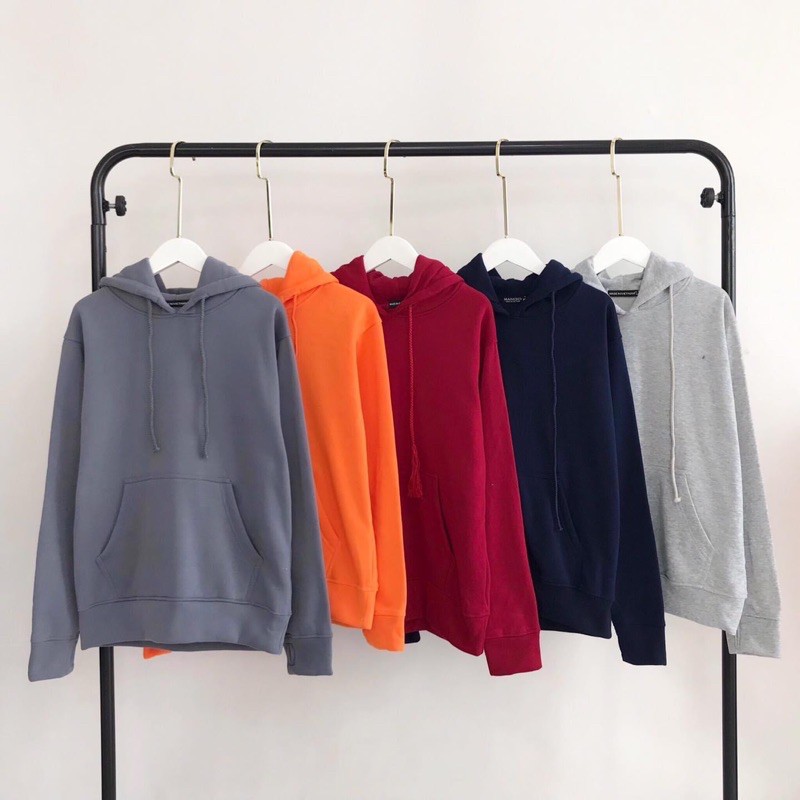 Áo Hoodie Basic Túi Bụng Màu Mới Clip Thật