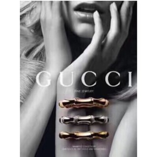 Gucci bamboo ring 925 sterling silver size 678