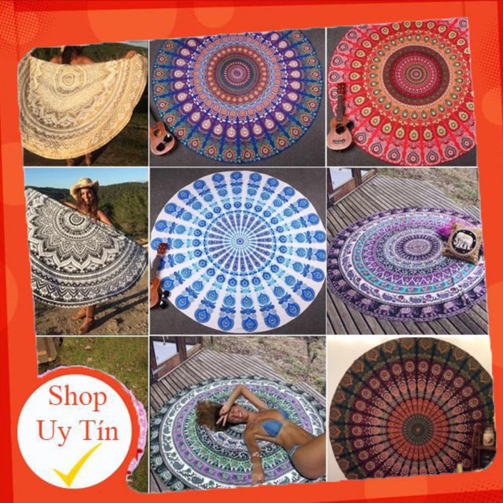 Khăn tròn Tapestry trang trí nhiều mẫu