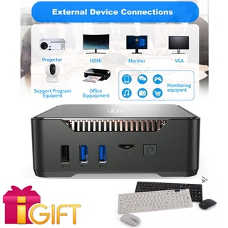 PC BOX Mini Dual HDMI Intel® Gemini Lake J4125 Ram8G Rom128Gb + Tặng combo chuột bàn phím không dây 🖥🖥