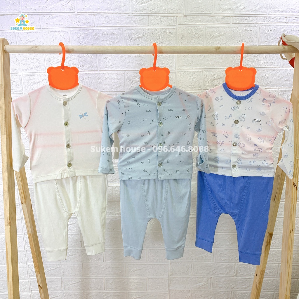 Bộ quần áo dài tay cài giữa Nous cho bé size sơ sinh