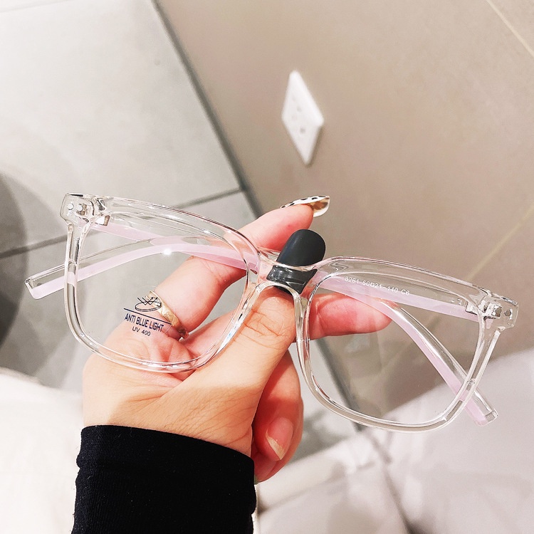 Kính cận VIENDO nhựa dẻo hình vuông đổi màu chống ánh sáng xanh chống tia UV thời trang cho nam nữ