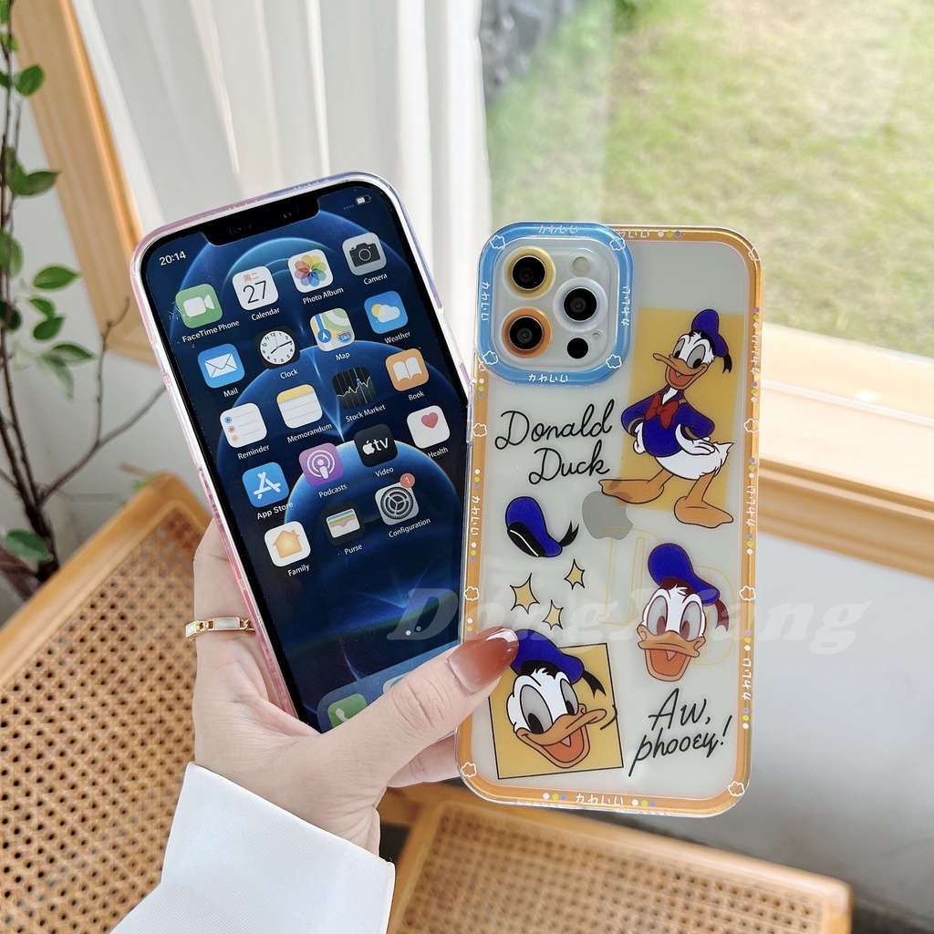 Ốp điện thoại tpu silicon mềm trong suốt in hình vịt donald cho xiaomi mi 11t redmi 10 9 9t poco m3 x3 gt note8