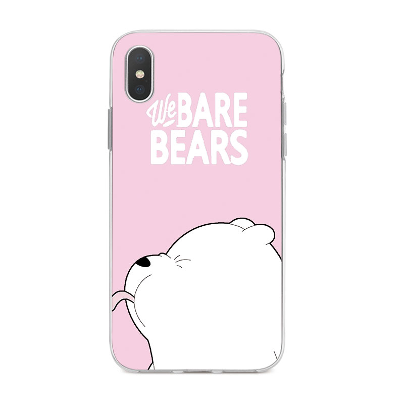 Ốp điện thoại silicon TPU dẻo họa tiết 3 chú gấu dễ thương cho iPhone X 6 6s 6Plus 6s Plus 7 7Plus 8 8Plus 5 5s SE