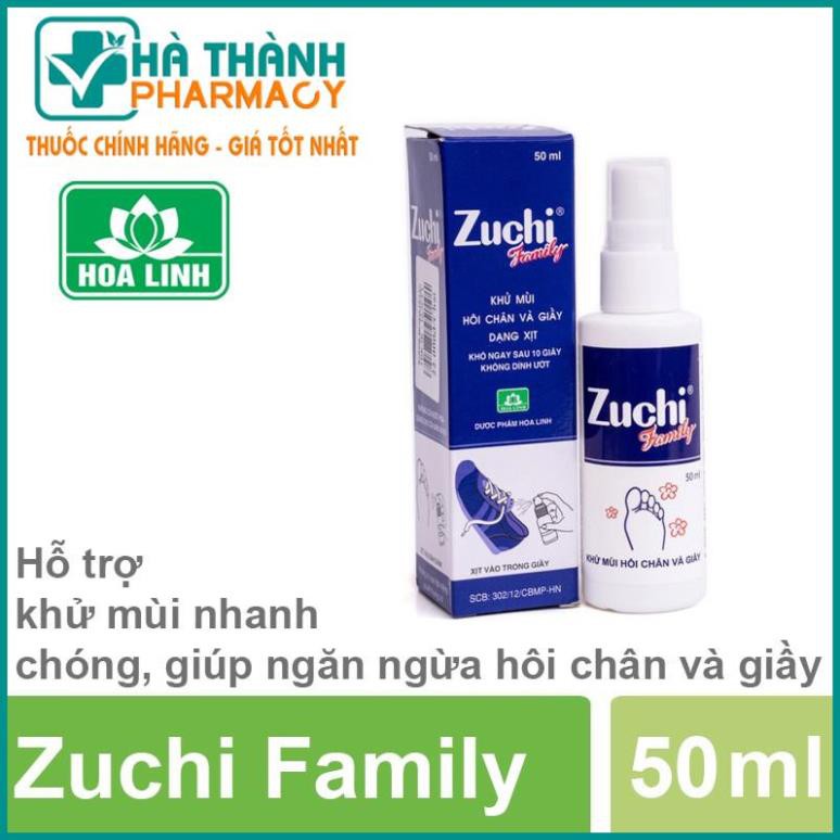 Zuchi family - Khử mùi hôi chân và giầy dạng xịt ( 50 ml )