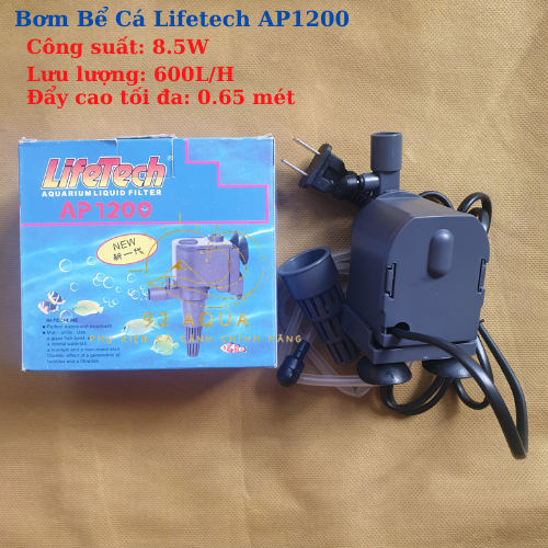 Bơm Bể Cá Lifetech AP1200 (8.5W - 600L/H - 0.65M) - Máy Bơm Nước Hồ Cá