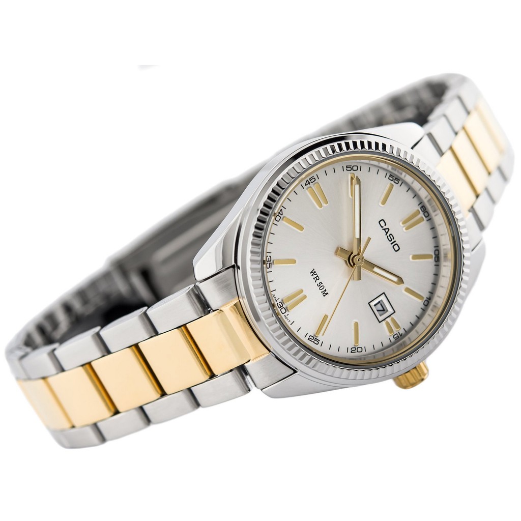 Đồng hồ nữ dây kim loại Casio chính hãng Anh Khuê LTP-1302SG-7AVDF (30mm)