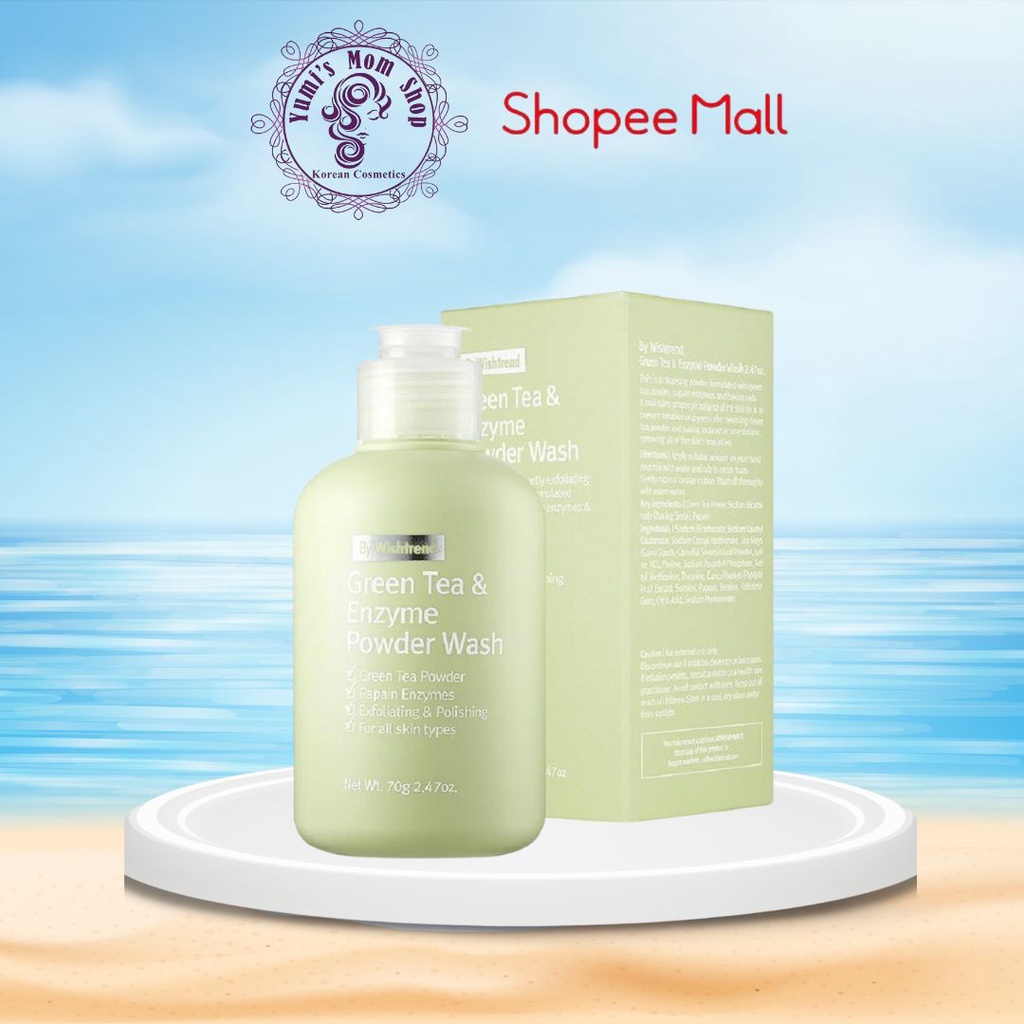 Bột Rửa Mặt Trà Xanh By Wishtrend Green Tea & Enzyme Powder Wash 70g
