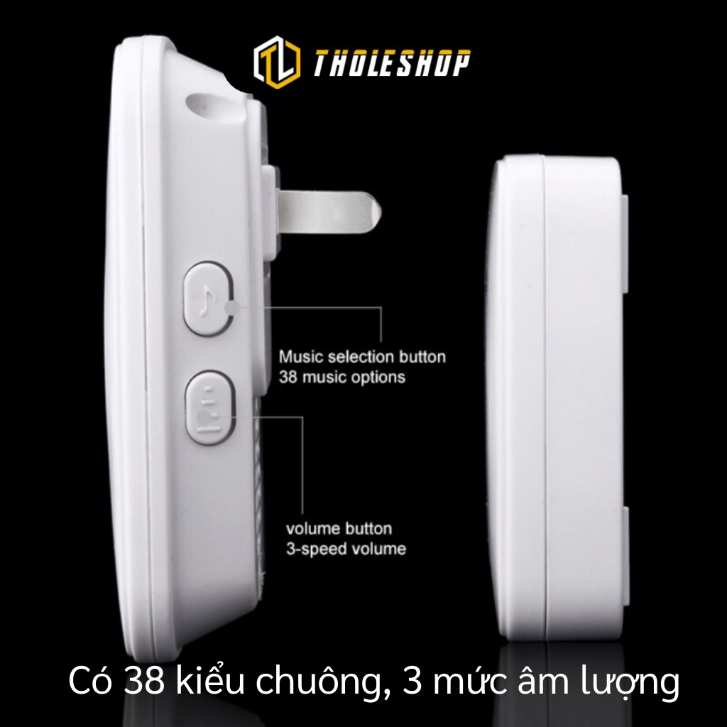 Chuông Cửa - Bộ 2 Chuông Cửa Không Dây A10-2 Cacazi Chống Nước, Khoảng Cách 300m 9473