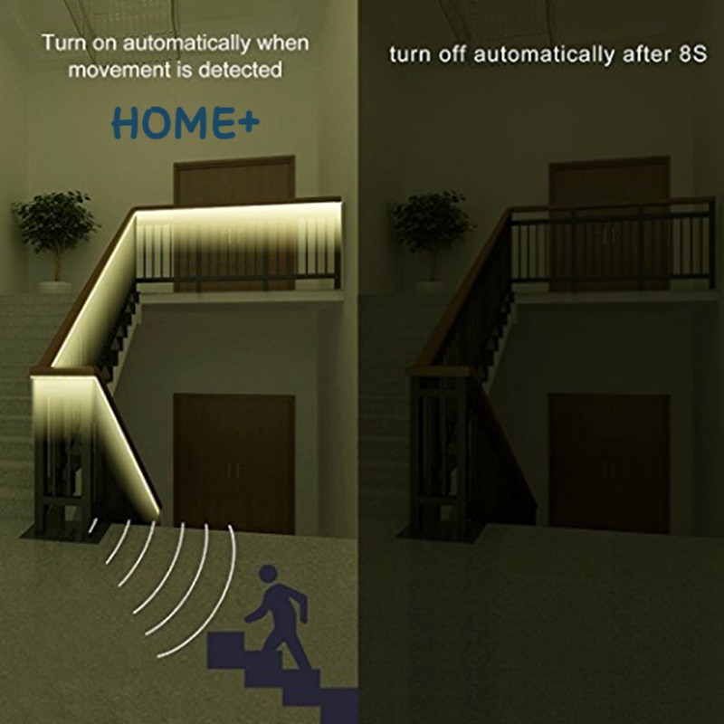 LED 1M Strip Light Wireless PIR Motion Sensor Wardrobe Cabinet Battery Operated @vn | BigBuy360 - bigbuy360.vn