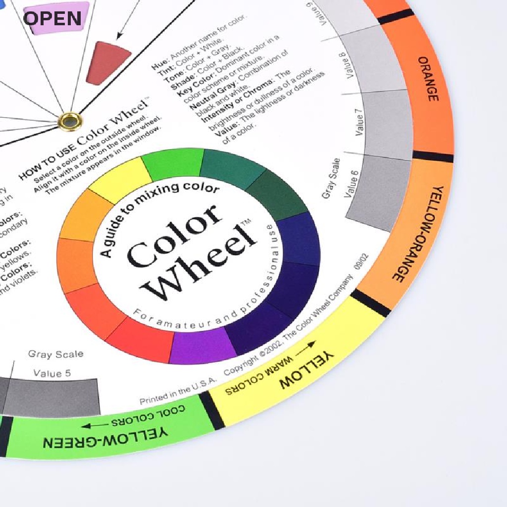 op Professional Paper Card Design Color Mixing Wheel Ink Chart Guidance Round my