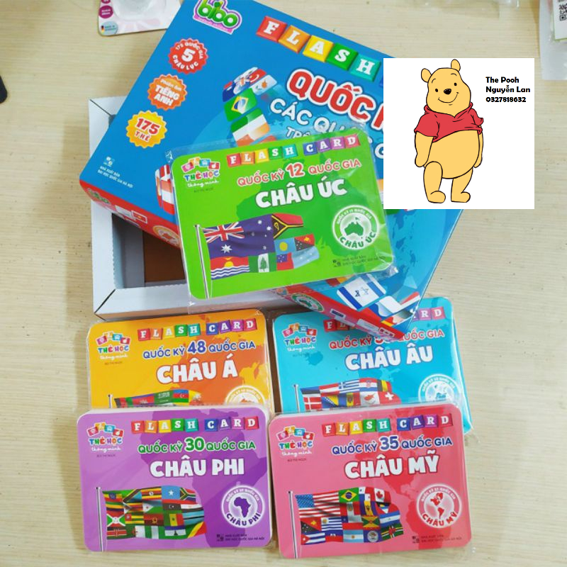 Flash Card Cờ các nước trên thế giới của 175 quốc gia