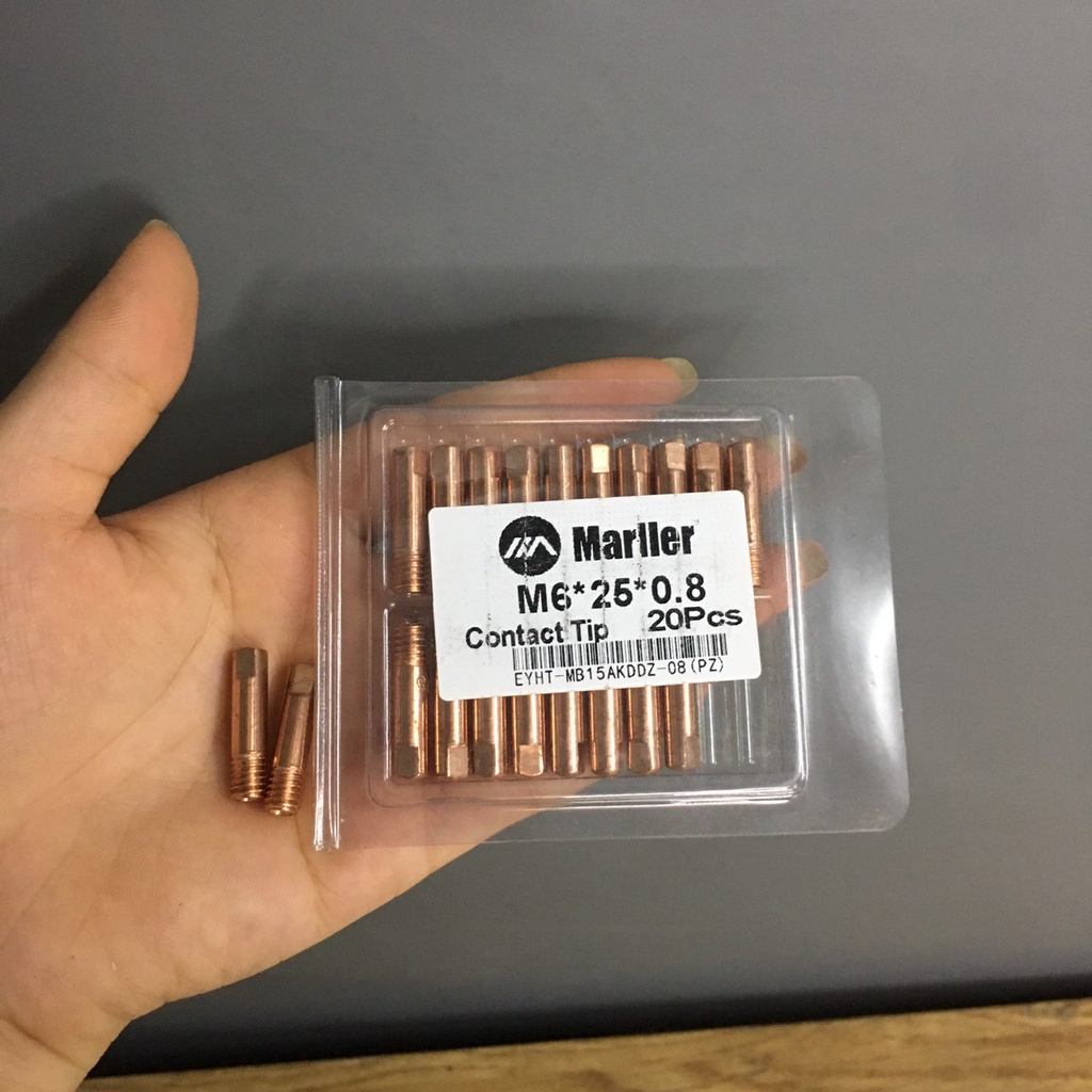 Bép Hàn MIG 15AK Size M6x25x0.8mm - 1.0mm-1.2mm -