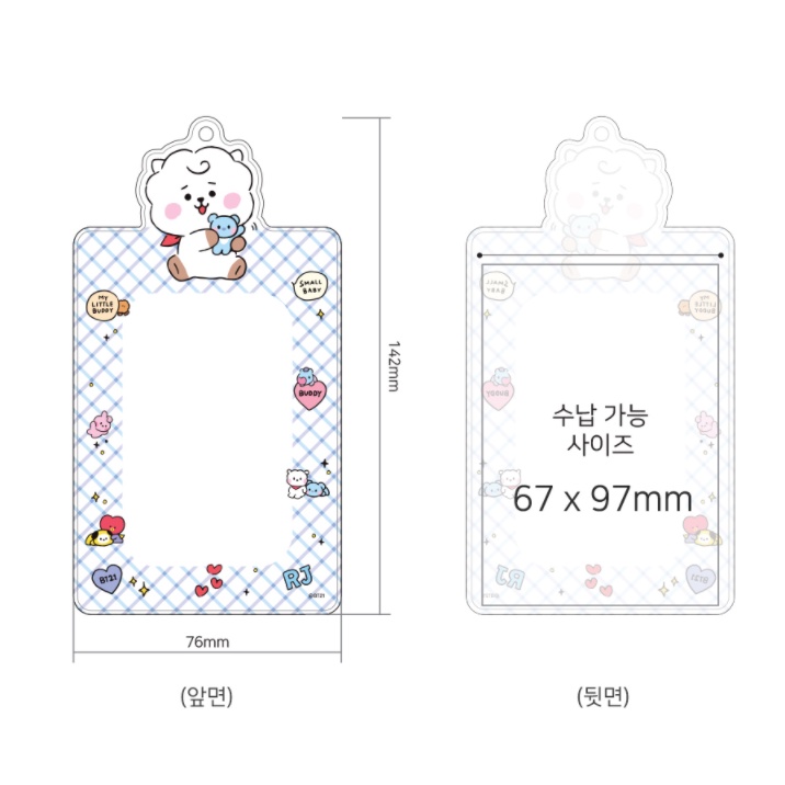 LINE FRIENDS BT21 MÓC KHÓA TÚI ĐỰNG ẢNH THẺ