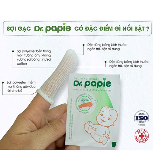 Gạc răng miệng Dr.Papie (30 gói/ hộp)