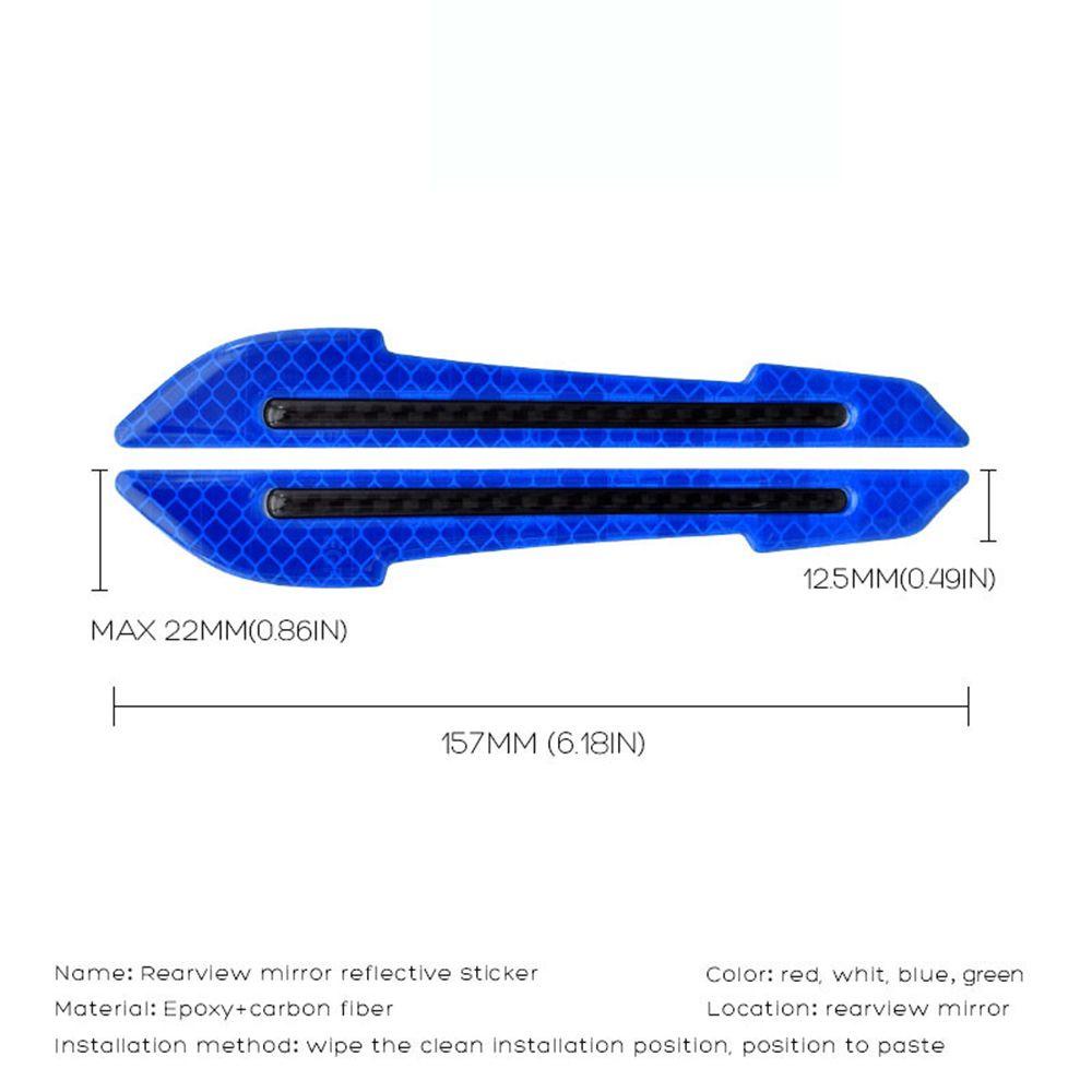 MAYSHOW Set 2 Dải Dán Phản Quang Họa Tiết Sợi Carbon Trang Trí Gương Chiếu Hậu Xe Hơi