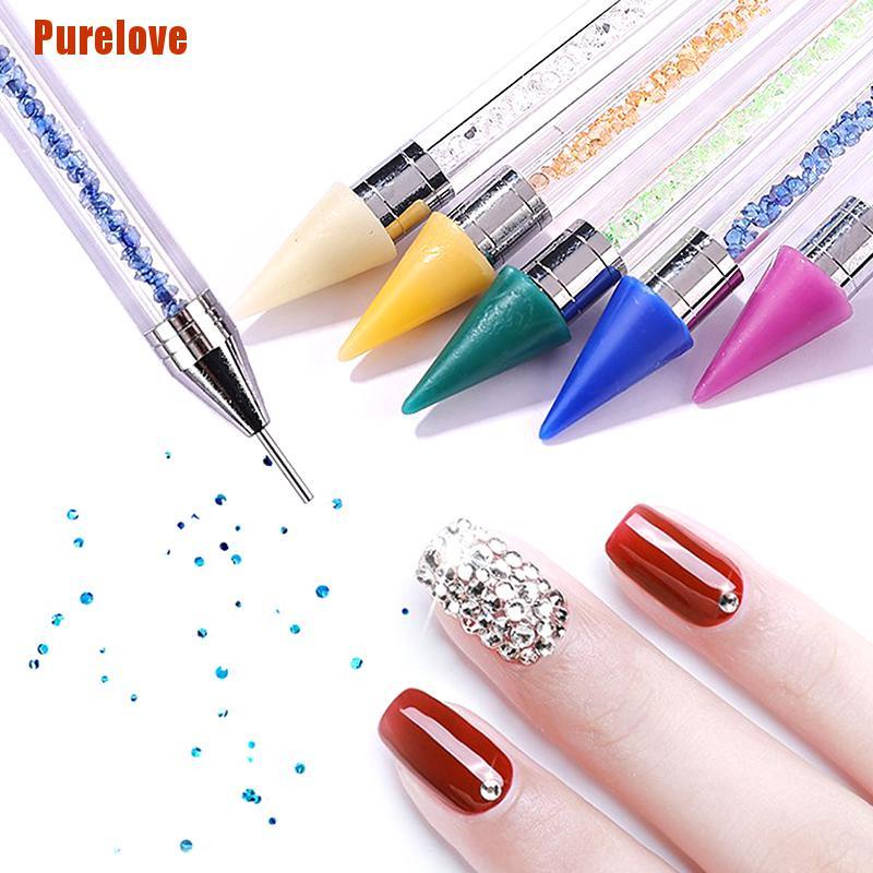 1 Cây Bút Hai Đầu Đính Đá Pha Lê Trang Trí Móng Tay