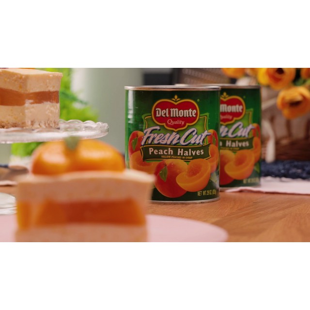 Đào Miếng Ngâm Đường Del Monte 825g - Fresh Cut Peach Halves Del Monte