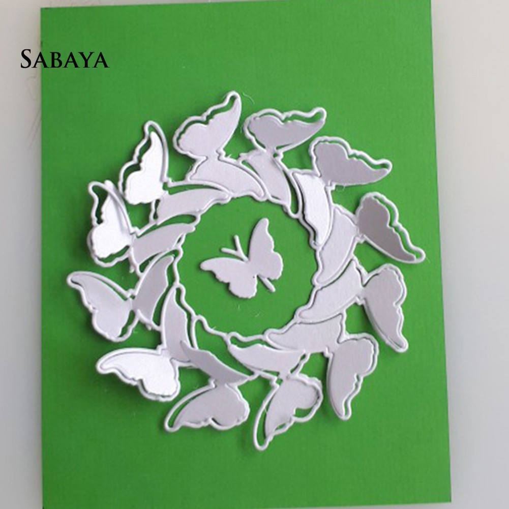Khuôn Cắt Giấy Làm Từ Kim Loại Hình Bướm Trang Trí Scrapbook