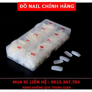 Móng úp dùng cả tay và chân form thẳng hộp 500 móng từ 0 - 9 màu đục