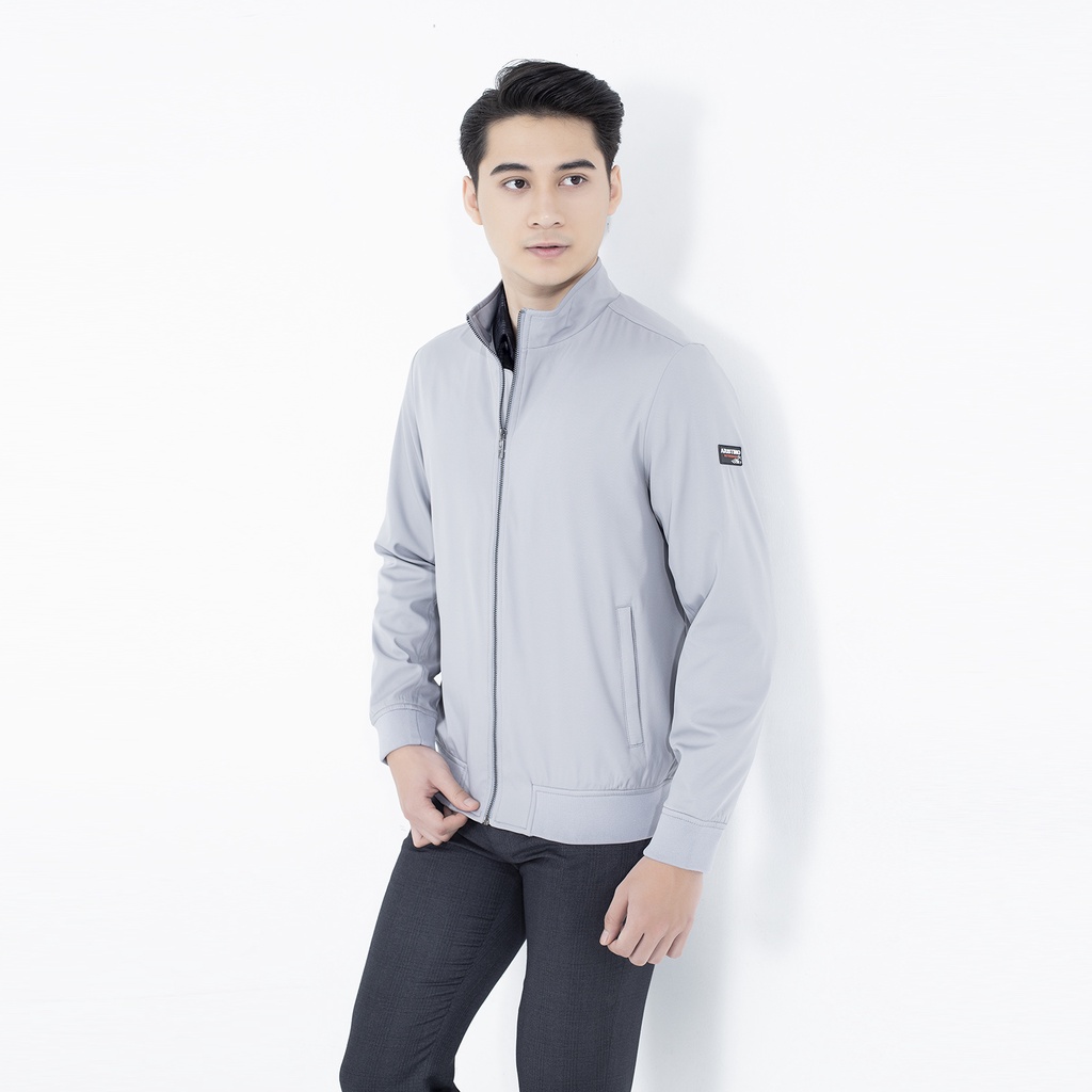 Áo khoác gió nam 2 lớp  Aristino  cổ trụ bo gấu cao cấp AJK017W1( 2 màu)