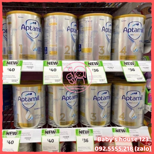 Sữa Aptamil Profutura Úc Số 1,2,3,4 - Hộp 900gr