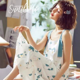 Váy ngủ nanjiren chuẩn form hai dây dễ thương