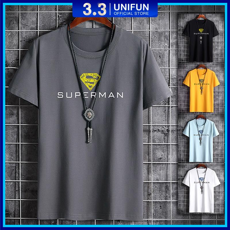 Áo thun nam Áo tay lỡ nam mã KC-T họa tiết Superman ngắn tay thể thao đẹp mùa hè tập gym vải cotton