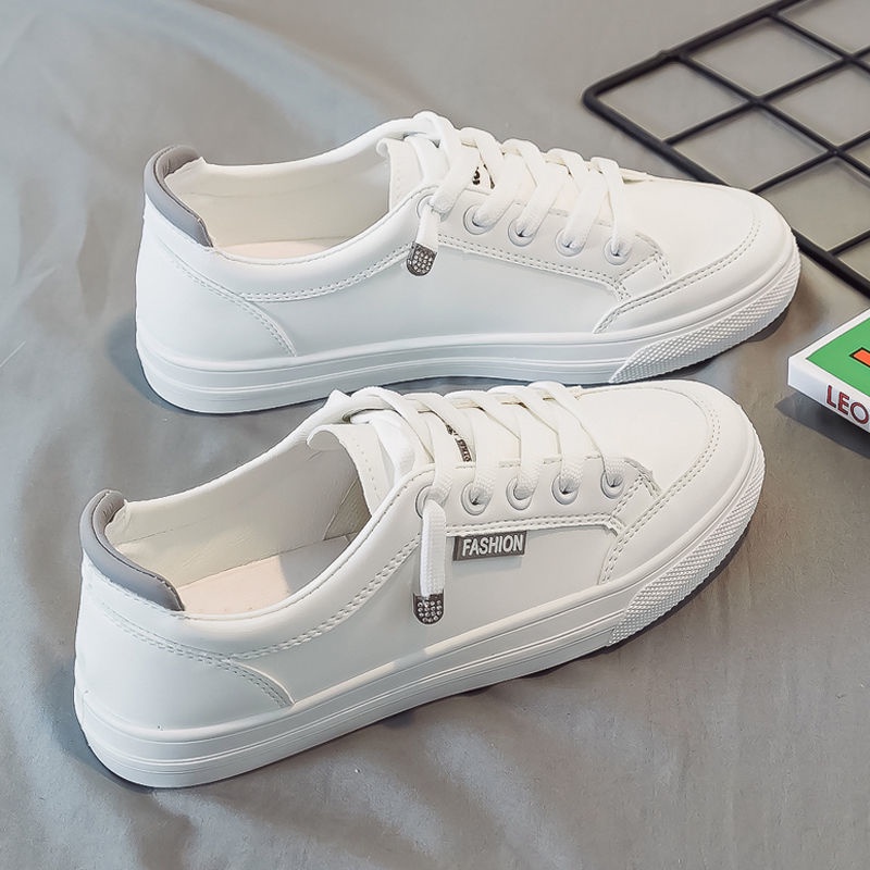 Giày nữ, giày lười dây rút màu trắng cao cấp, giày slip on nữ