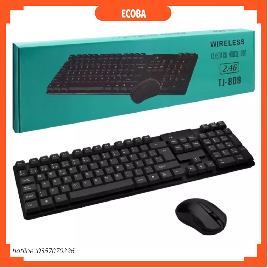 Bộ phím chuột văn phòng không dây TJ 808,mini G1000 ,phím dây mini Tika/Arigato/Vnet bảo hành 6 tháng ECOBA