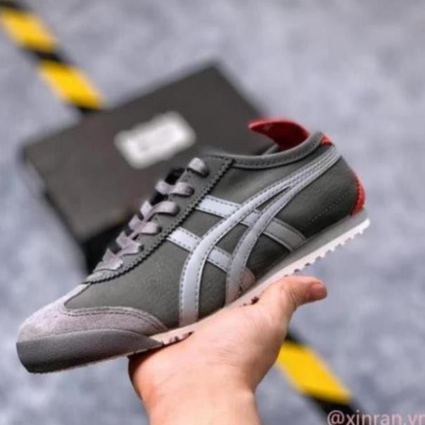 [Sale 3/3][Cửa hàng nhà máy] Chính hãng 100% Asics nguyên bản Onitsuka Tiger Da cừu Giày xám Casual Giày thể thao