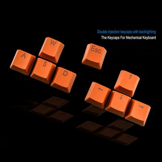 9pcs PBT Keys Backlit Translucent Keycaps For Cherry MX Mechanical Keyboard