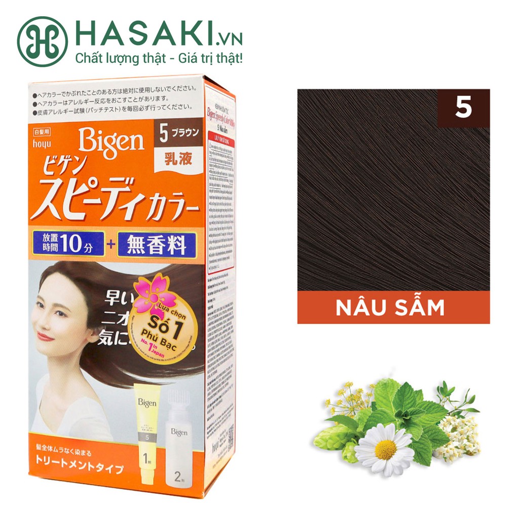 Kem Nhuộm Tóc Phủ Bạc Bigen Speedy Color Milky 80g Hasaki Sản phẩm chính hãng