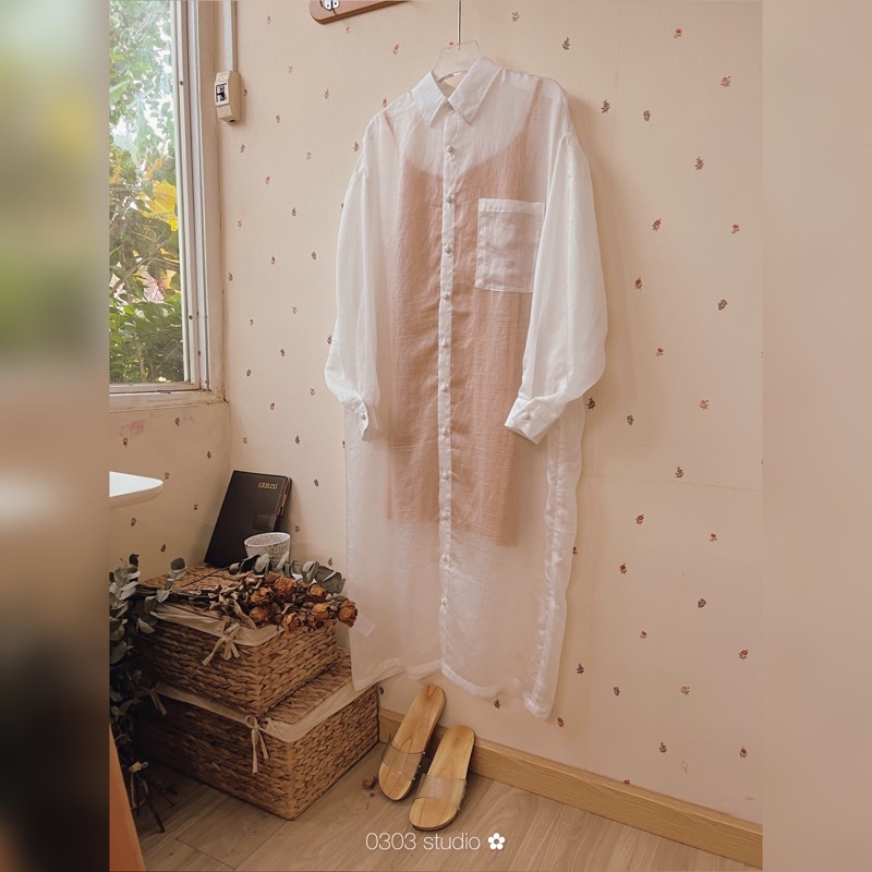 Áo khoác sơmi oversize - Thong Dong- 0303 studio ✿