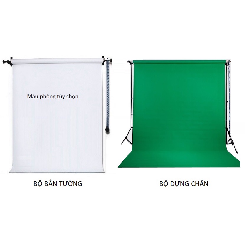 COMBO Phông Giấy 2.7x10M + Khung Treo, Phông Nền Chụp Ảnh Chuyên Nghiệp, Phông Studio