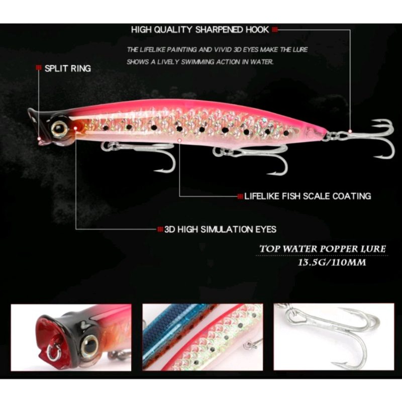 Cá giả Lure Poper 11cm 13gram