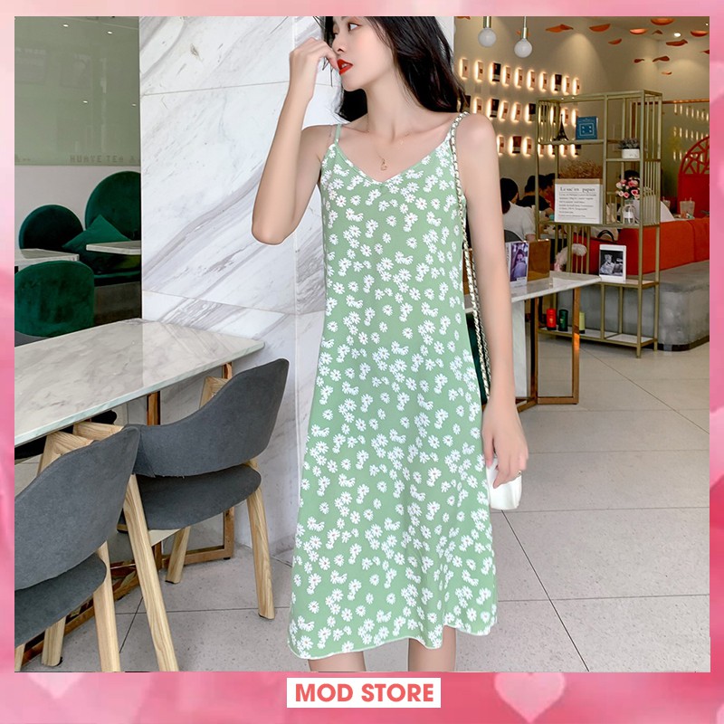 [𝐅𝐫𝐞𝐞𝐬𝐡𝐢𝐩 - 𝐇𝐚̀𝐧𝐠 𝐒𝐚̆̃𝐧] Váy 2 Dây Hoa Nhí Chất Lụa Mát Mịn Đủ Size Hot Hit 2021 V4 | BigBuy360 - bigbuy360.vn