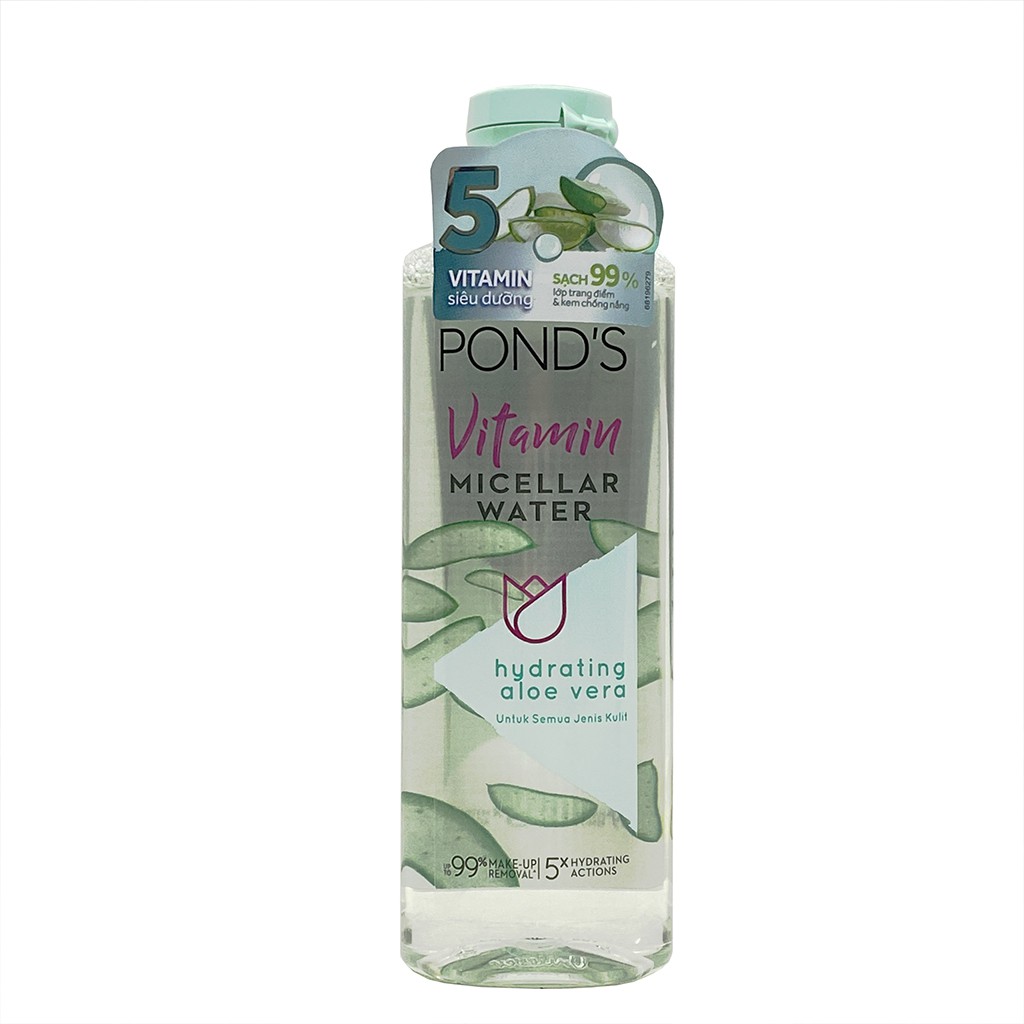 Nước tẩy trang Pond’s Vitamin Micellar Water chiết xuất nha đam chai 100ml