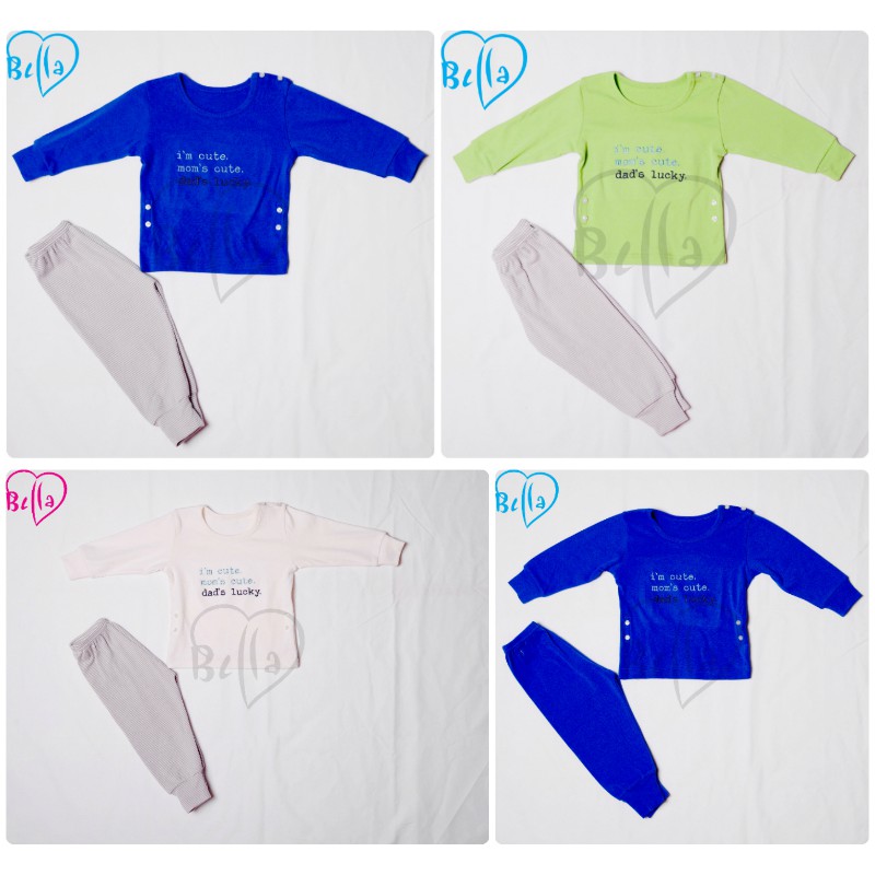 Bộ quần áo cotton dài 3 tháng - 5 tuổi (bé trai)