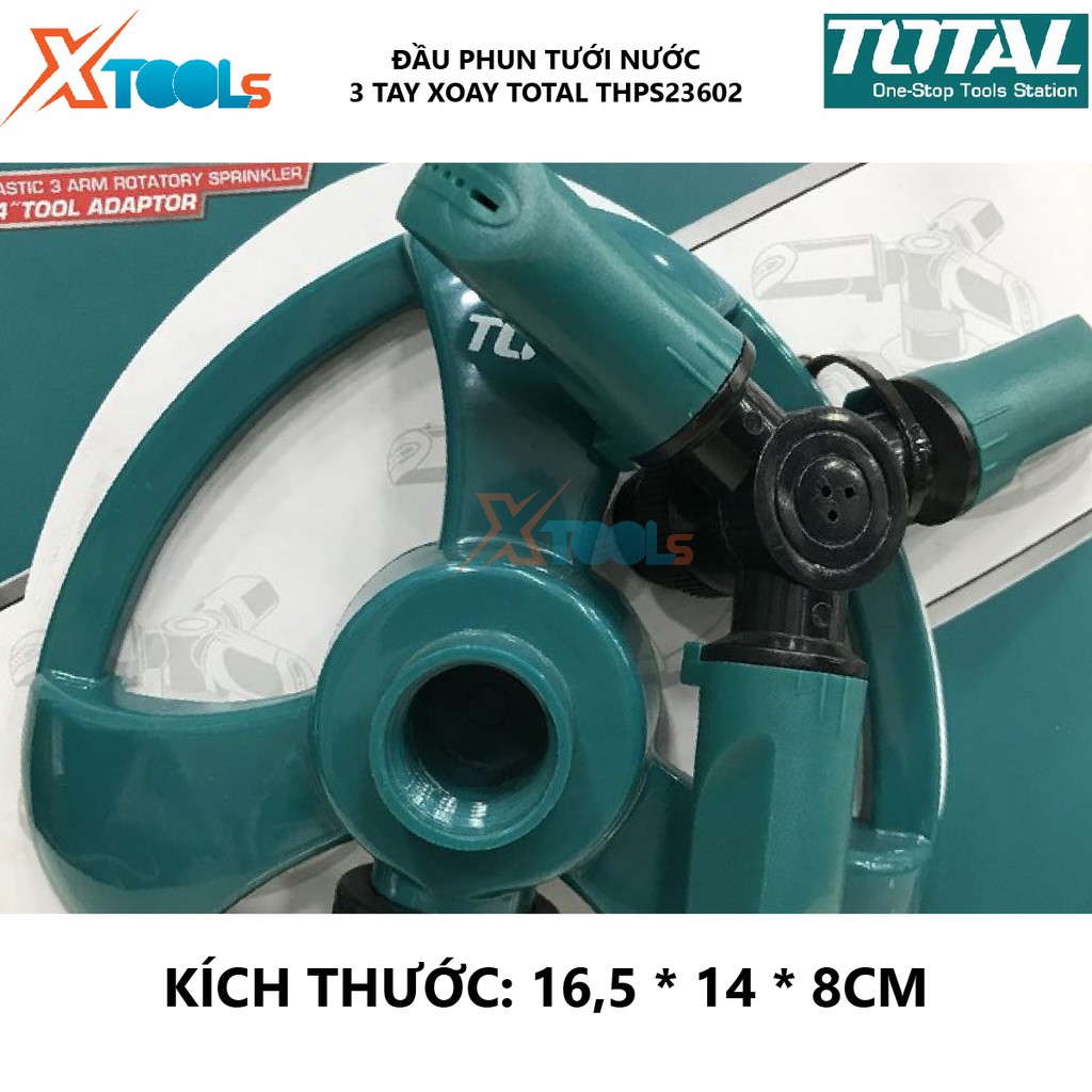 Đầu phun tưới tay xoay TOTAL THPS23602 vòi tưới nước xoay tay Chất liệu nhựa ABS và PP, tưới tự động cho hoa cảnh