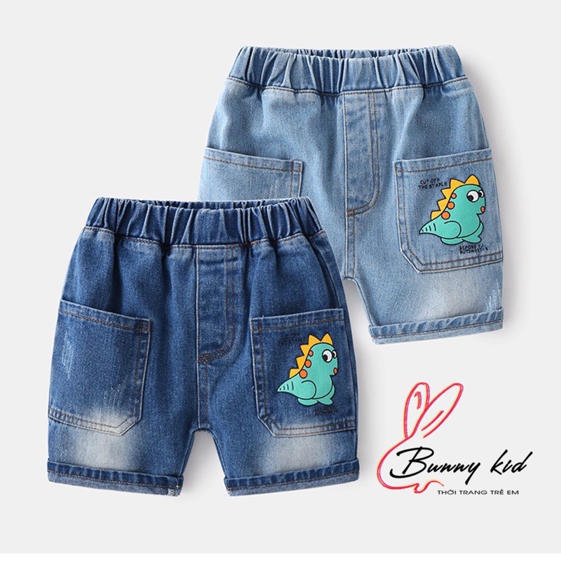 Quần short Jean cho bé WELLKIDS quần short bò chất mềm hoạ tiết ngộ nghĩnh