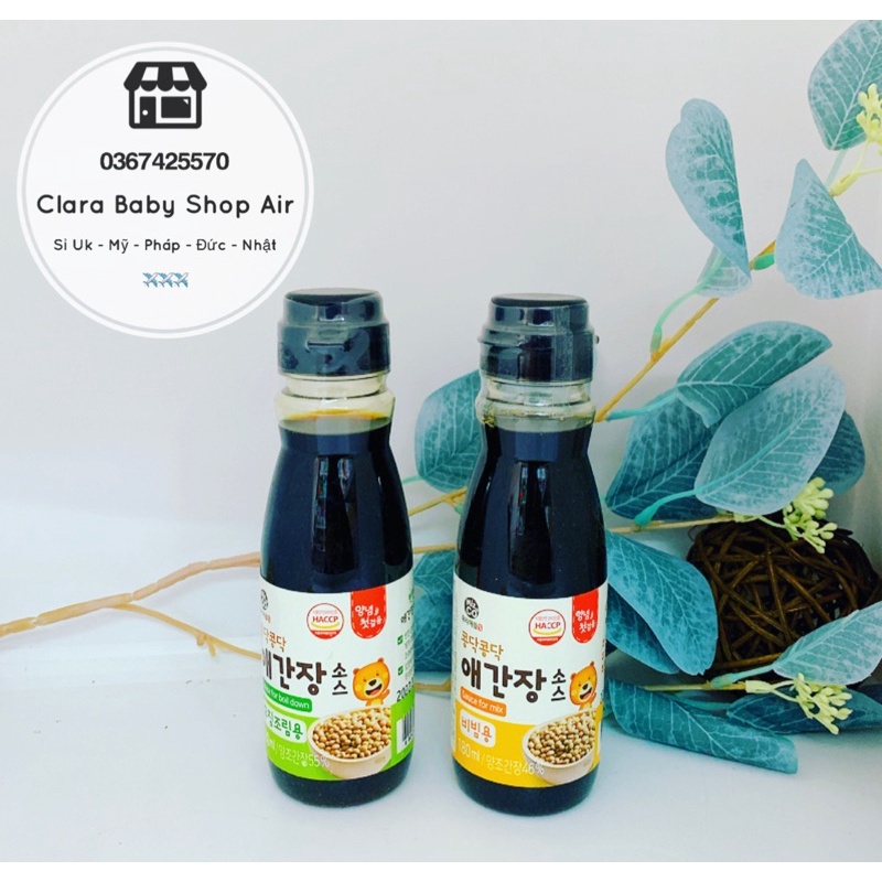 Nước tương Hàn Quốc cho bé MIZNCO 180ml cho bé trên 6 tháng