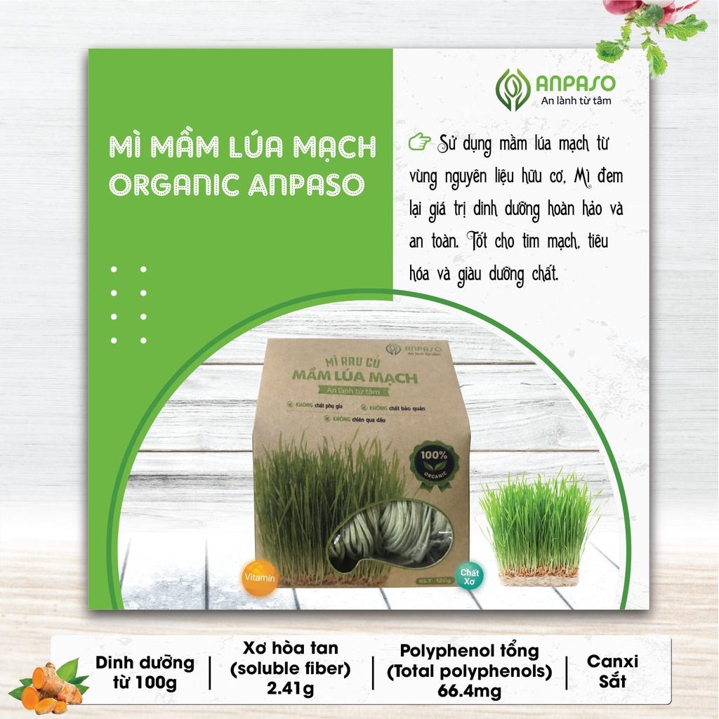 Mì Hữu Cơ Giảm Cân Organic Rau Củ Mầm Lúa Mạch Anpaso, Eat clean, ăn chay, không chiên nóng, tốt cho tiêu hóa 300g