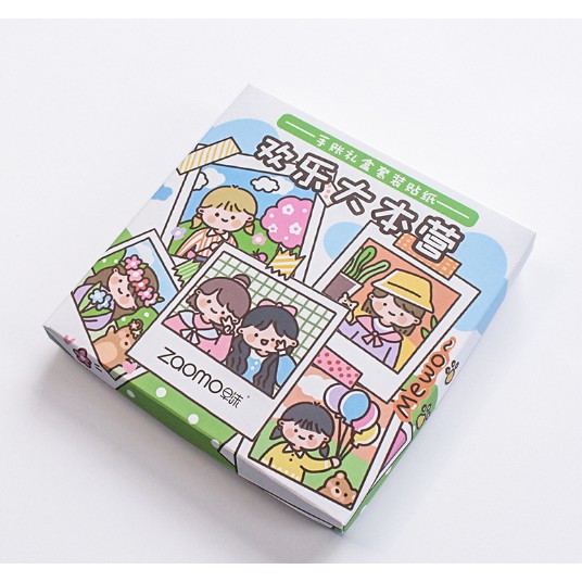 Set 5 tấm, tờ sticker DIY washi tape, cute dán trang trí, làm sổ handmade, không trùng hình