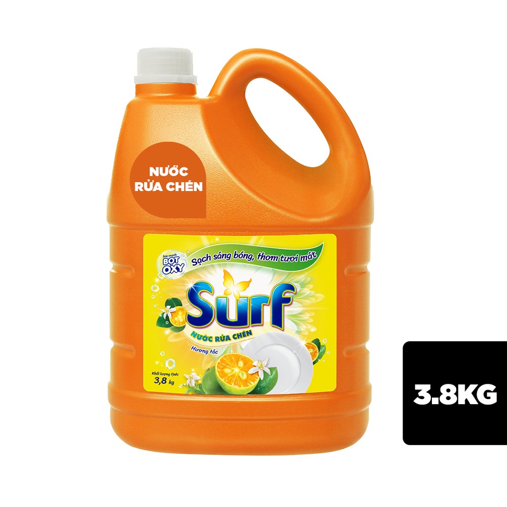 Nước Rửa Chén SURF can 3.6kg hương tắc