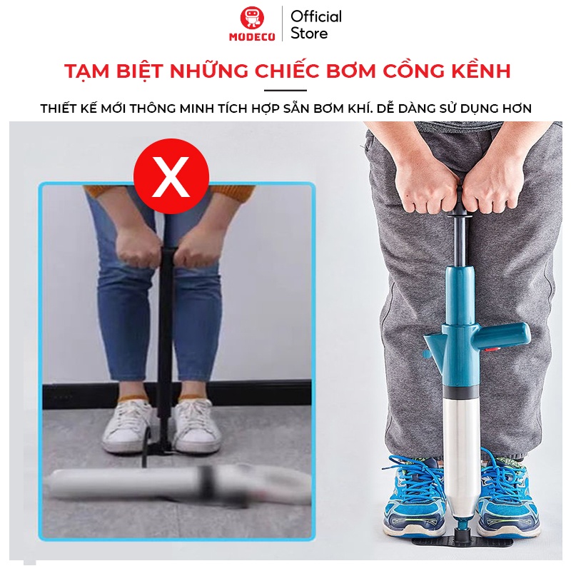 Súng Thông Bồn Cầu, Chậu Rửa Bát, Bồn Tắm - Mẫu Mới 2023 Modeco - Khí Nén AGT Cực Mạnh 8kg - Thép Không Gỉ, Nhựa Abs