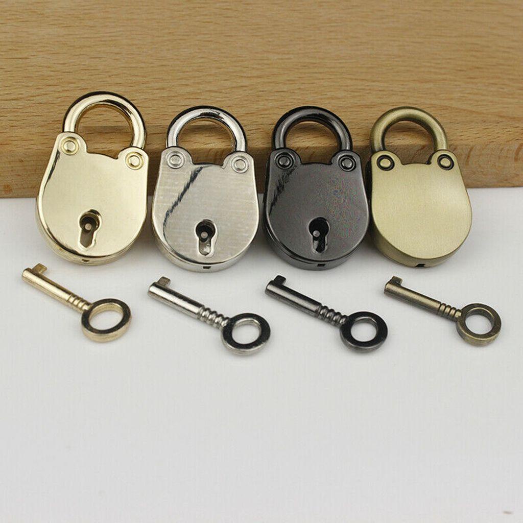 Ổ Khóa Mini Phong Cách Cổ Điển Kèm 1 Chìa Khóa Chống Trộm Tiện Dụng Cho Gia Đình