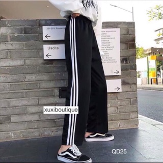 Quần ống rộng line 3 sọc QD25