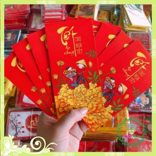 [ hàng chụp] combo 10 bao lixi tết khổ lớn