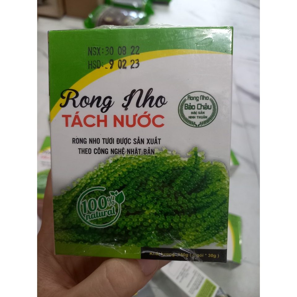 Rong nho tách nước Bảo Châu ăn salad, xốt mè rang